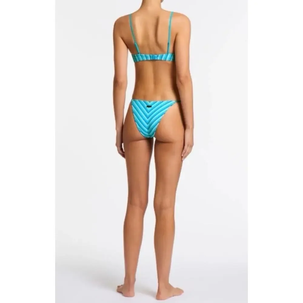 Triangl Swimwear Mala Sour Stripe Terry Towelling Bikini Set Size XL